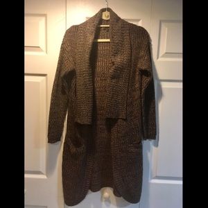 Slouchy Earth Tone Cardigan Sweater with Pockets